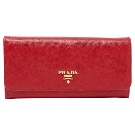 prada saffiano metal continental flap wallet
